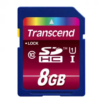 Memória flash Transcend 8 GB SDHC Class 10 UHS-I 600x TS8GSDHC10U1