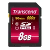 Memória flash Transcend 8 GB SDHC Class 10 UHS-I 600x TS8GSDHC10U1