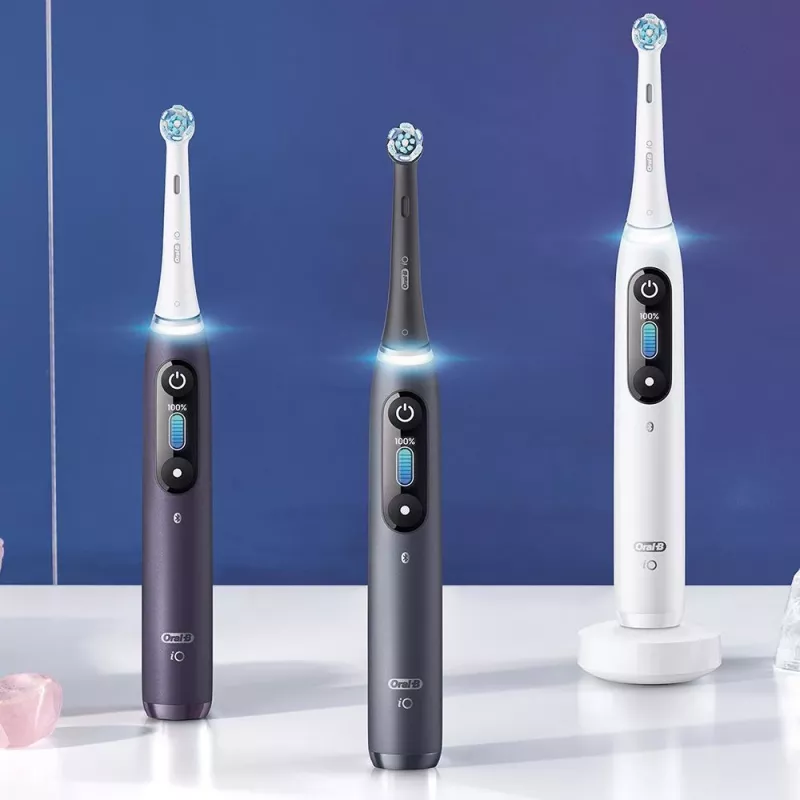 Escova de dentes elétrica Oral-B iO adulto escova de dentes rotativa branca