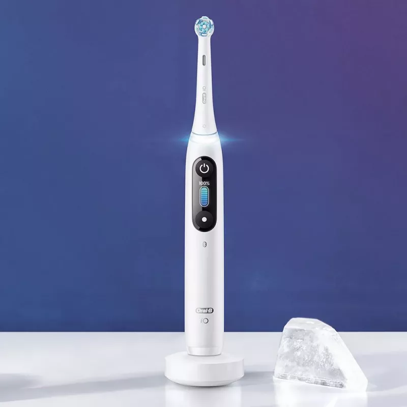 Escova de dentes elétrica Oral-B iO adulto escova de dentes rotativa branca