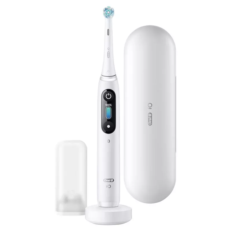 Escova de dentes elétrica Oral-B iO adulto escova de dentes rotativa branca
