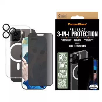 PanzerGlass 3-in-1 Privacy Protection Bundle iPhone '24 6,3