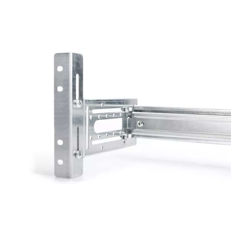 Suporte para calha DIN DIGITUS, 4U, 178 x 483 x 223 mm, zincado, incl. calha DIN, profundidade e altura variáveis
