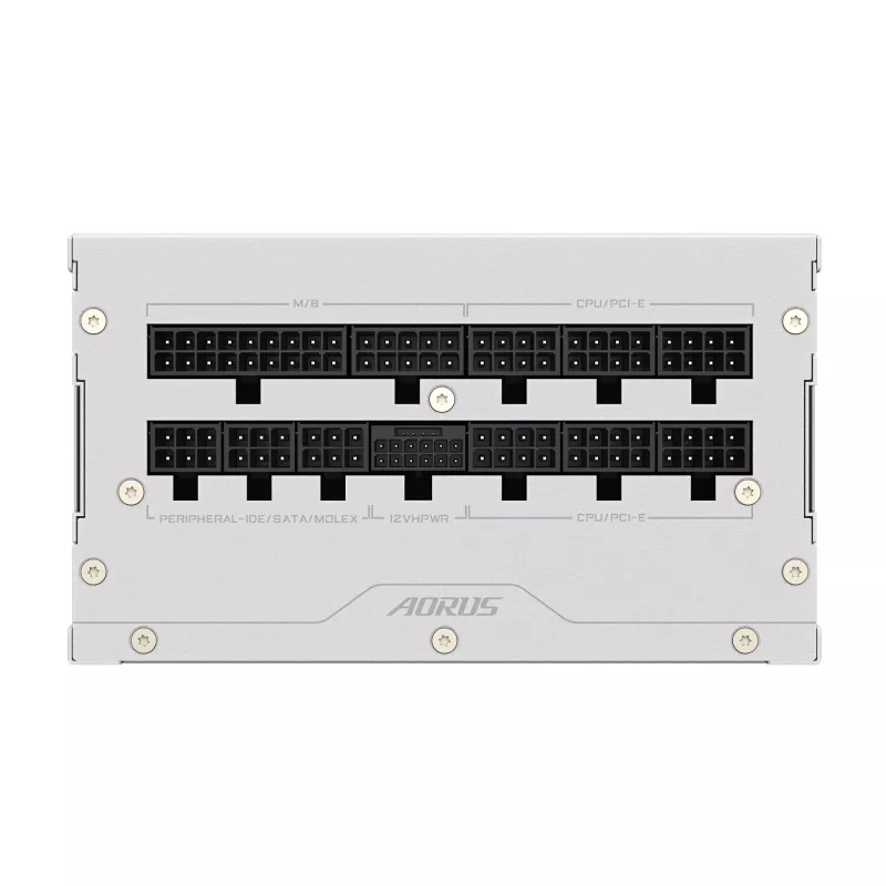 Fonte de alimentação GIGABYTE AORUS ELITE P1000W ATX 3.1 1000W 80 PLUS Platinum totalmente modular branco, 6x (6+2) PCIe, 8 SATA