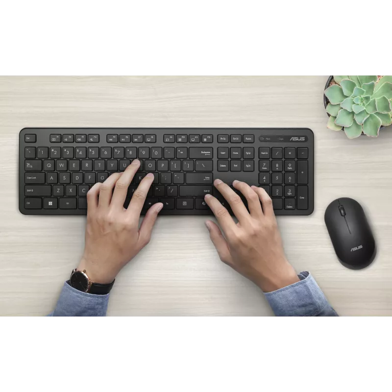 Teclado e rato ASUS CW100 Universal RF sem fios + USB preto