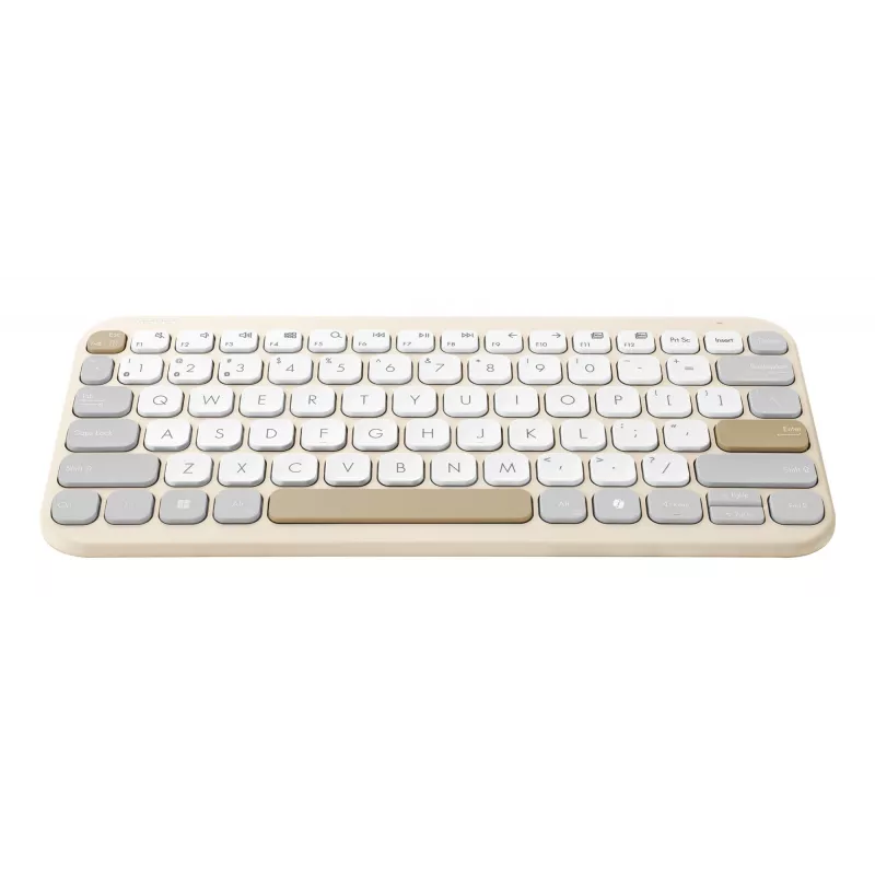 Teclado ASUS Marshmallow KW100 Sem fios Bluetooth QWERTZ bege cinzento branco
