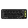 Teclado Logitech POP Icon Keys Universal Bluetooth QWERTY US International grafite verde