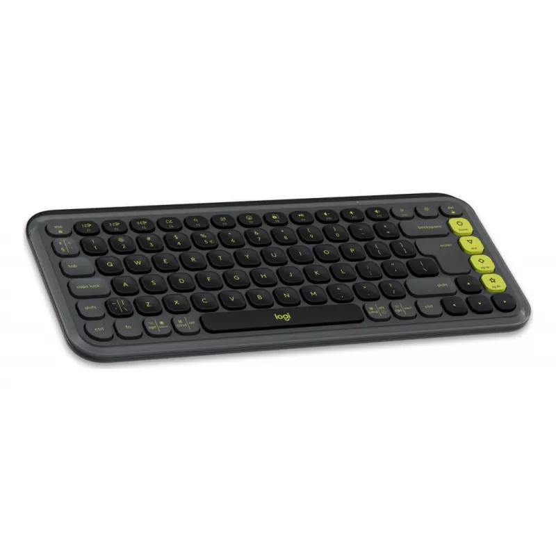 Teclado Logitech POP Icon Keys Universal Bluetooth QWERTY US International grafite verde