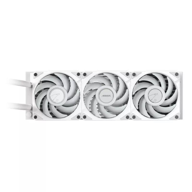 Arrefecedor líquido de CPU GIGABYTE AORUS WATERFORCE II 360 ICE AIO - 3 ventoinhas ARGB de 120 mm, mecanismo de bloqueio deslizante, DAISY-CHAIN, compatível com Intel LGA 1851 e AMD AM5