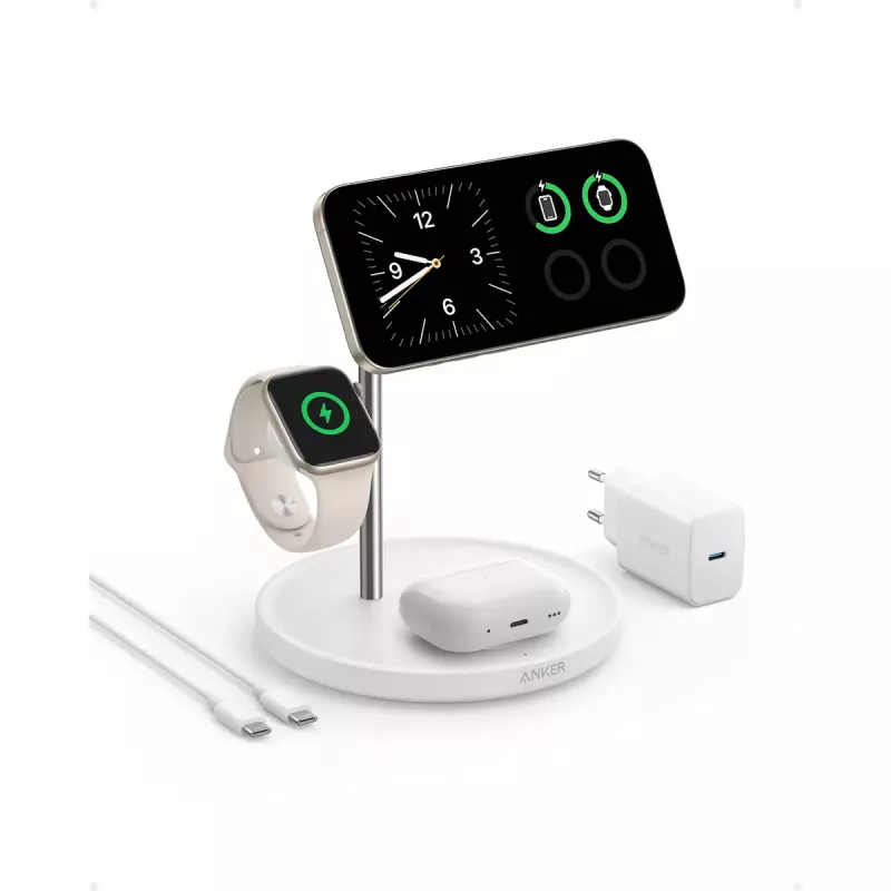 Carregador sem fios de carregamento rápido para interior Anker MagGo Universal branco USB