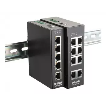 Switch industrial não gerido D-Link de 5 portas com 5 portas 10/100 BaseT(X)
