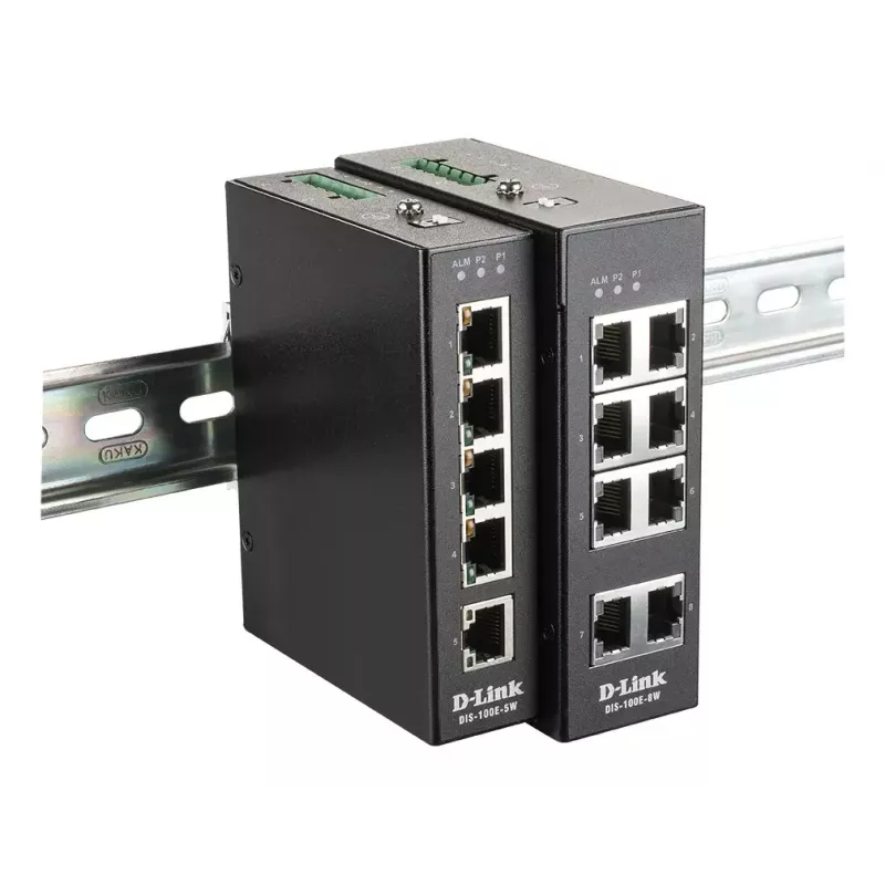 Switch industrial não gerido D-Link de 5 portas com 5 portas 10/100 BaseT(X)