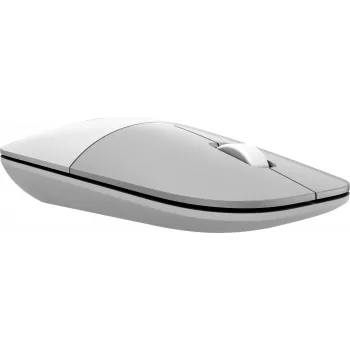 Rato sem fios HP Z3700 cerâmica branco, ambidestro, ótico, RF Wireless, 1200 DPI, prateado, branco