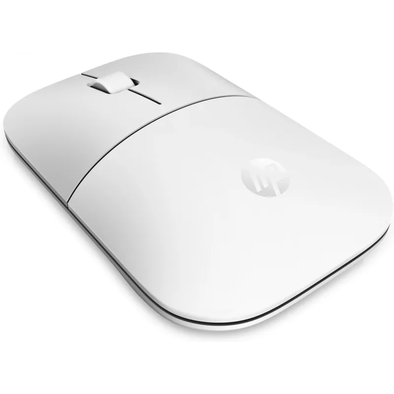 Rato sem fios HP Z3700 cerâmica branco, ambidestro, ótico, RF Wireless, 1200 DPI, prateado, branco