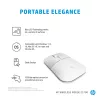 Rato sem fios HP Z3700 cerâmica branco, ambidestro, ótico, RF Wireless, 1200 DPI, prateado, branco