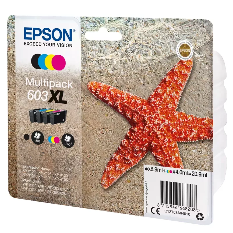 Cartucho de tinta Epson C13T03A64020 1 unid. original alto (XL) rendimento preto, ciano, magenta, amarelo