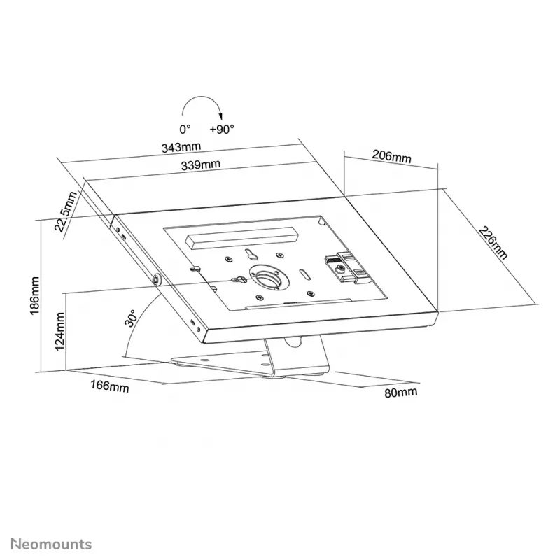 Suporte para tablet Neomounts DS15-630WH1 para mesa e parede 9,7-11