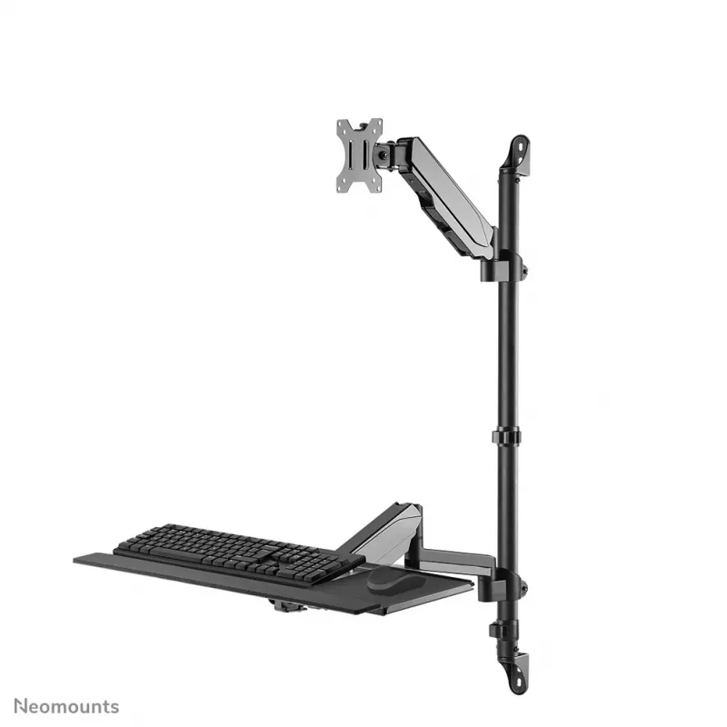 Estação de trabalho sentado/em pé montada na parede Neomounts WL90-325BL1 peso máx. 9 kg