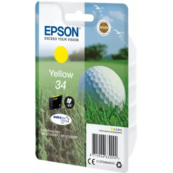 Epson Golfball embalagem individual amarelo 34 tinta DURABrite Ultra