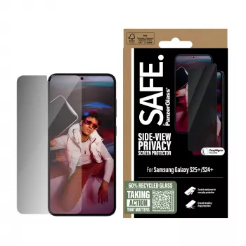 PanzerGlass SAFE. by ® Película de proteção de ecrã com filtro de privacidade Samsung Galaxy S25+ | S24+ | Ultra-Wide Fit com EasyAligner