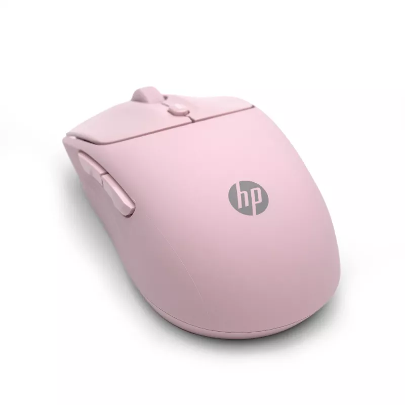 HP 400 Rato sem fios rosa silencioso, ambidestro, RF Wireless + Bluetooth, 6000 DPI, rosa