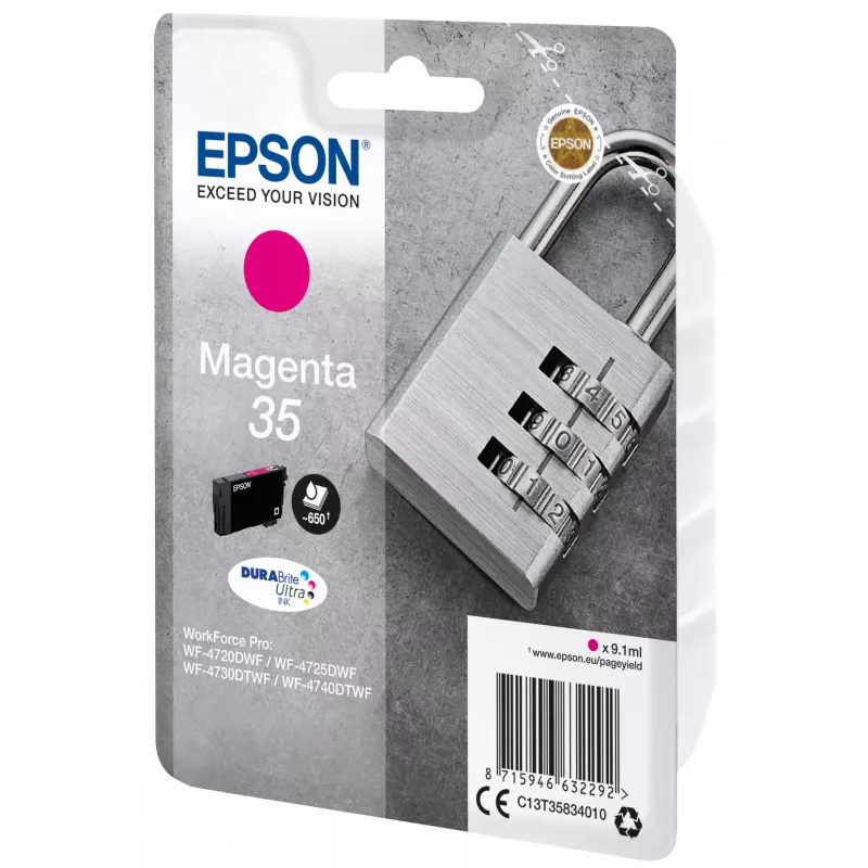 Epson Cadeado embalagem individual magenta 35 tinta DURABrite Ultra
