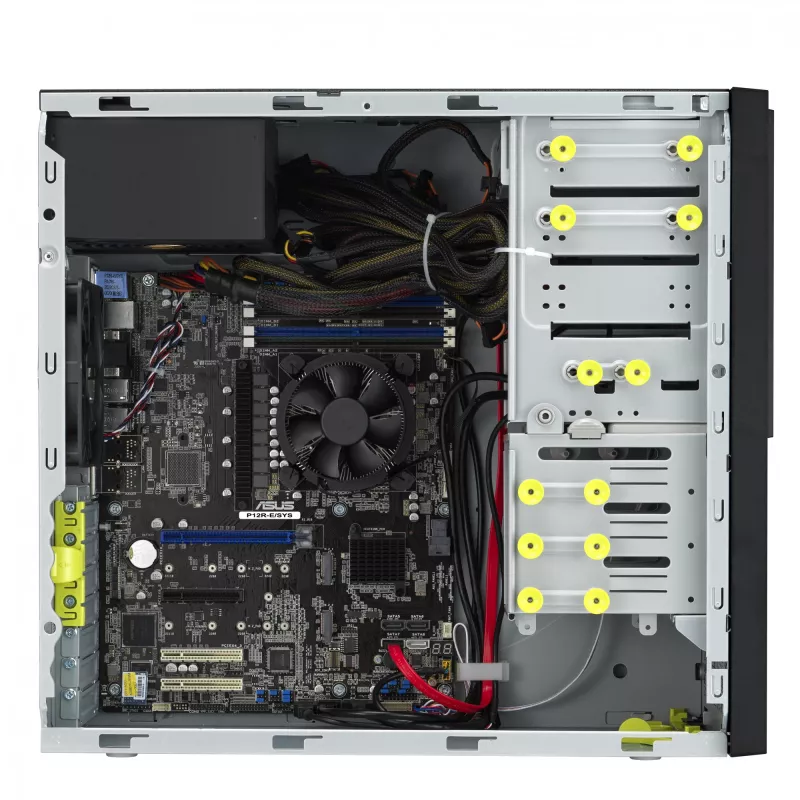 Caixa torre ASUS TS100-E11-PI4, preta, com chipset Intel C256, suporte LGA1200 e fonte de 300 W