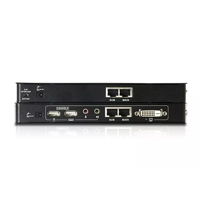 ATEN CE600 extensor KVM USB DVI com áudio e RS-232, Single Link, unidade local e remota, até 60 m por Cat5e