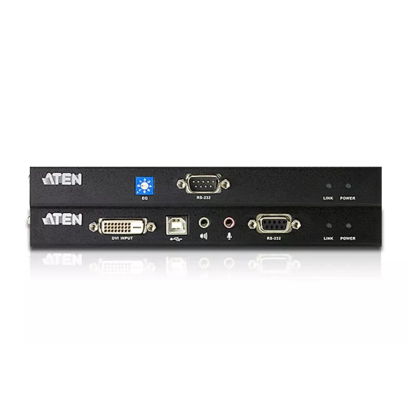 ATEN CE600 extensor KVM USB DVI com áudio e RS-232, Single Link, unidade local e remota, até 60 m por Cat5e