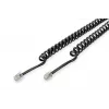 DIGITUS Cabo de ligação UAE, RJ10 2,00 m, CU, 4x7x0,12 mm, não blindado, M/M, cabo plano, cabo espiral, preto