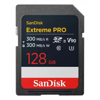 Memória flash SanDisk Extreme PRO 128 GB SDXC UHS-II Modelo SDSDXDM-128G-GN4IN