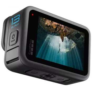 Actioncâmara GoPro HERO13 Black Bundle – 5.3K Ultra HD, 27,6 MP CMOS, 240 fps, ecrã LCD de 2,27 polegadas, zoom digital 2x, áudio WAV estéreo
