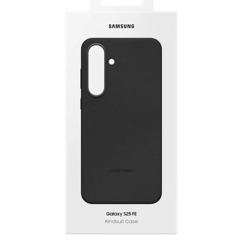 Capa de pele sintética Samsung Kindsuit para Galaxy S25 FE, capa, Samsung, Galaxy S25 FE, 17 cm (6,7 polegadas), preto