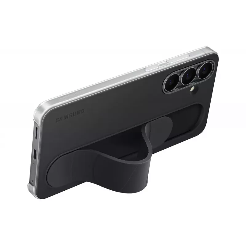 Capa Protective Standing Grip Samsung para Galaxy S25 FE, preto, suporte de mesa