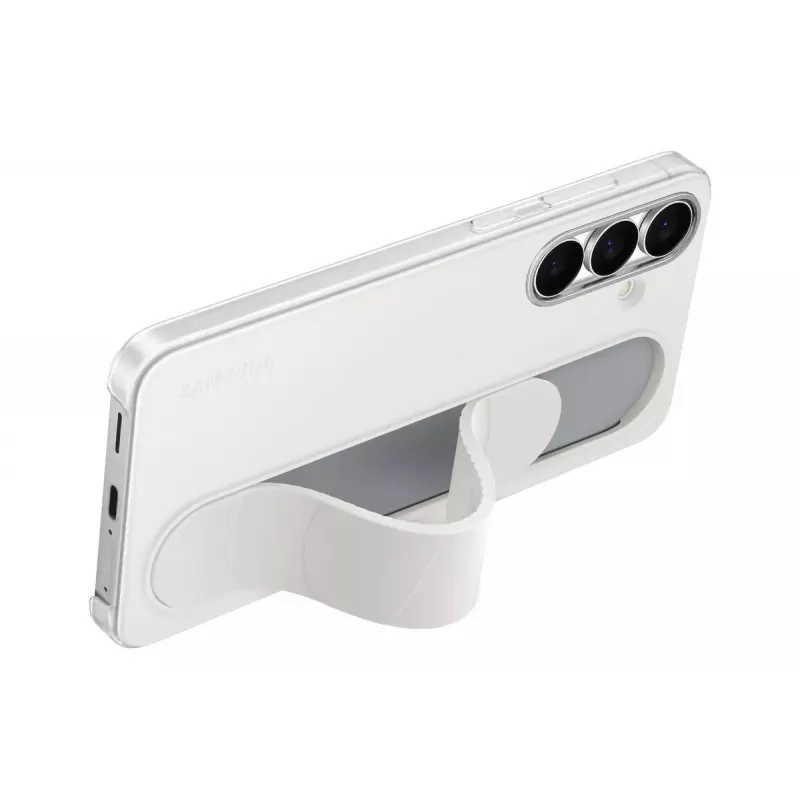 Capa Standing Grip Samsung para Galaxy S25 FE – branco, suporte de mesa