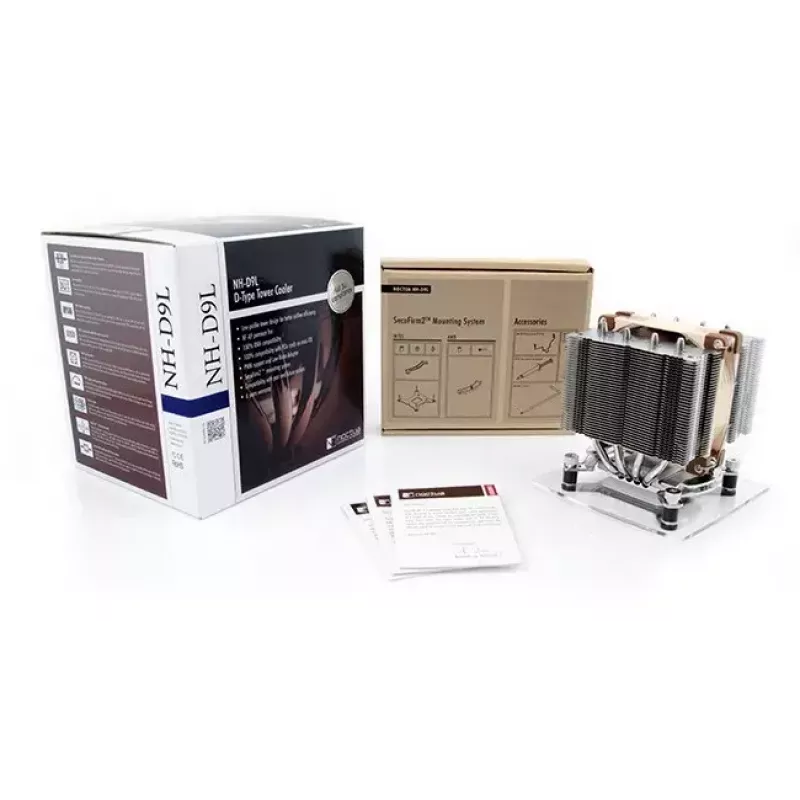 Dissipador de CPU Noctua NH-D9L, ventoinha 92 mm, dissipador 95×95×110 mm, 2000 rpm, fluxo de ar 78,9 m³/h, compatível com AM4/AM5/LGA115x/LGA1200/LGA1700