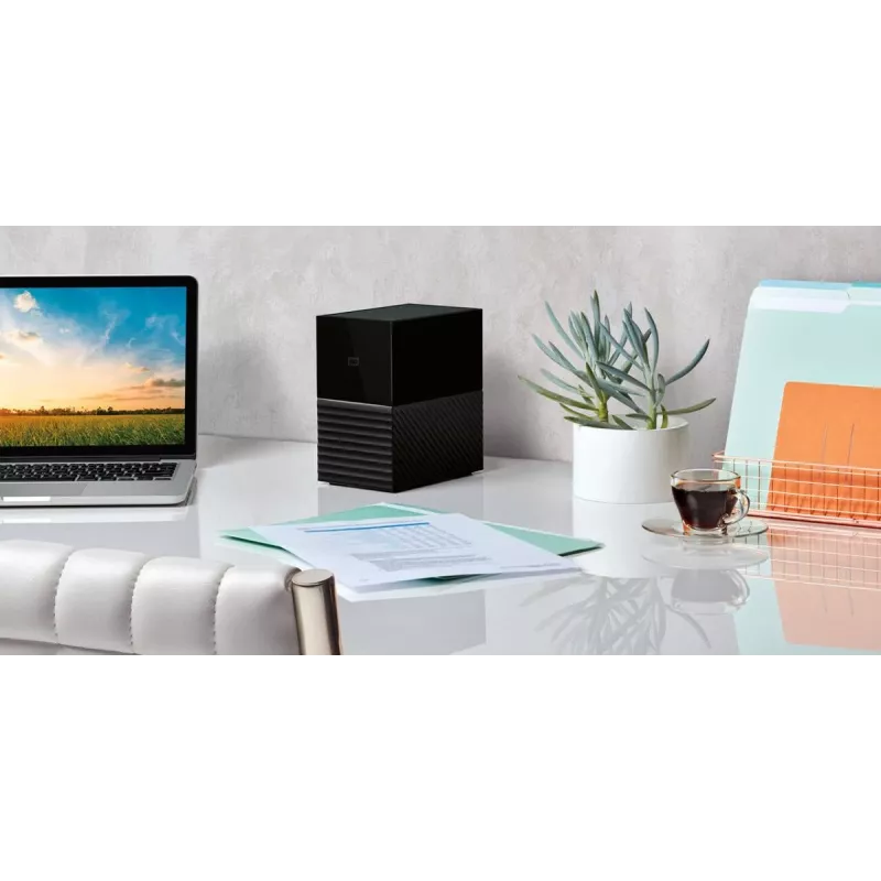 WD My Book Duo WDBFBE0360JBK armazenamento RAID externo de 36 TB (2x 18 TB HDD), USB-C 3.2 Gen 1, RAID 0/1/JBOD, encriptação de hardware AES de 256 bits, preto