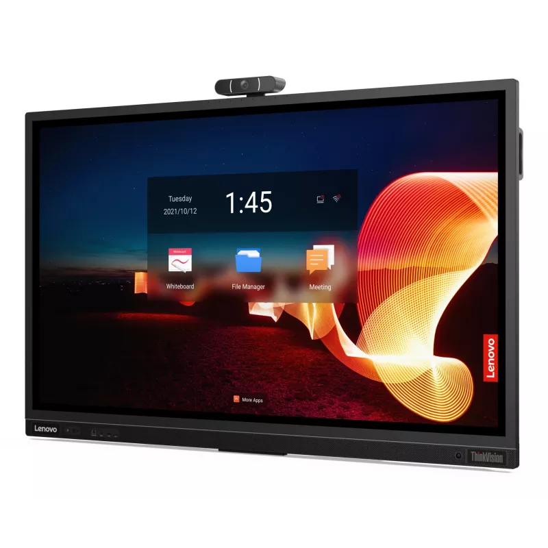 Monitor de computador Lenovo ThinkVision T65 165,1 cm (65 polegadas) 3840 x 2160 píxeis 4K Ultra HD LED Touchscreen Preto