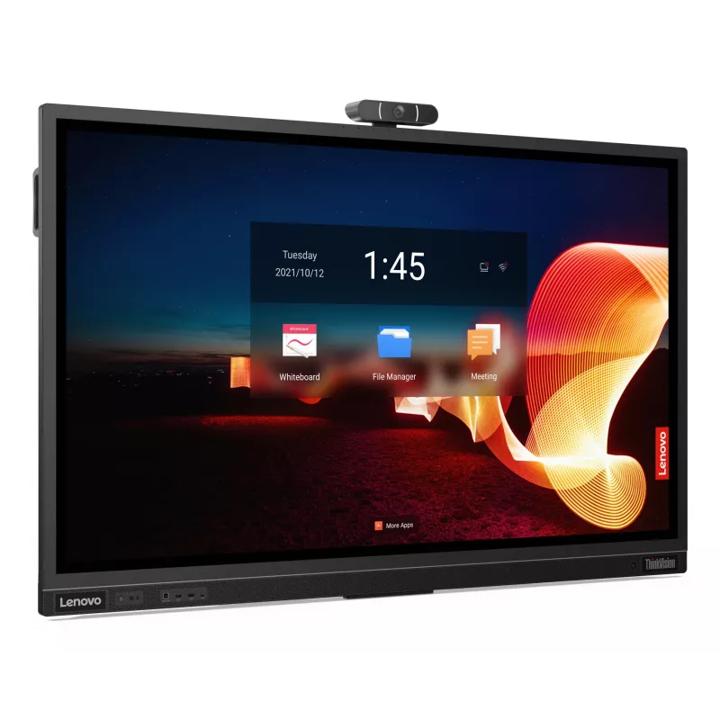 Monitor de computador Lenovo ThinkVision T65 165,1 cm (65 polegadas) 3840 x 2160 píxeis 4K Ultra HD LED Touchscreen Preto