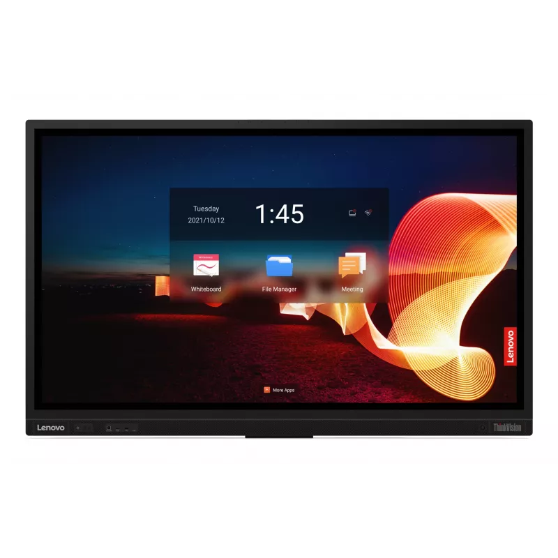 Monitor de computador Lenovo ThinkVision T65 165,1 cm (65 polegadas) 3840 x 2160 píxeis 4K Ultra HD LED Touchscreen Preto