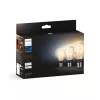 Philips Hue White Ambiance E27 A60 lâmpada inteligente de filamento, 7 W, 550 lm, 3 unidades