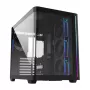 FSP M580-BP Plus caixa de PC Midi Tower, ATX/mATX/Mini-ITX, ARGB, vidro temperado, 4 ventoinhas de 120 mm, preta