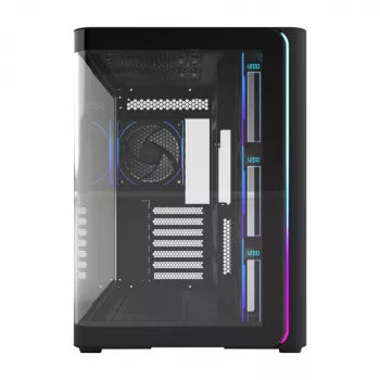 Caixa FSP M580-BP Plus Midi Tower mITX, mATX preta ARGB, Midi Tower, PC, preta, ATX, micro ATX, Mini-ITX, vidro, SPCC, 16 cm