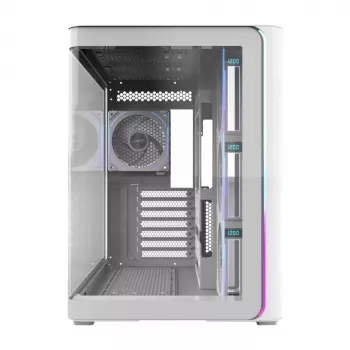 Caixa FSP M580-WP Plus Midi Tower mITX, mATX branca ARGB, Midi Tower, PC, branca, ATX, micro ATX, Mini-ITX, vidro, SPCC, 16 cm