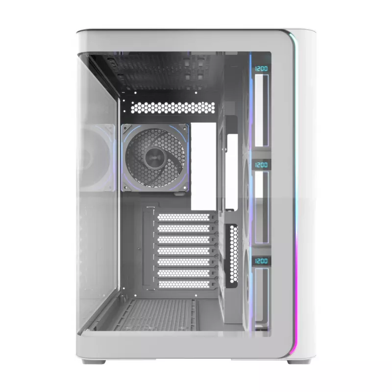 FSP M580-WP Plus caixa de PC Midi Tower, ATX, ARGB, vidro temperado, branca