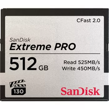 Cartão de memória WESTERN DIGITAL SanDisk Extreme Pro Cfast 2.0 512GB – velocidade de leitura 525 MB/s