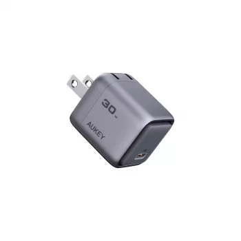 Carregador AUKEY Comet 30W USB-C PA-C1 interior AC telemóvel cinzento