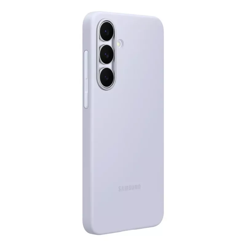 Capa de silicone para Samsung Galaxy S25 FE — azul-claro, para ecrã de 6,7 polegadas, forro interior em microfibra
