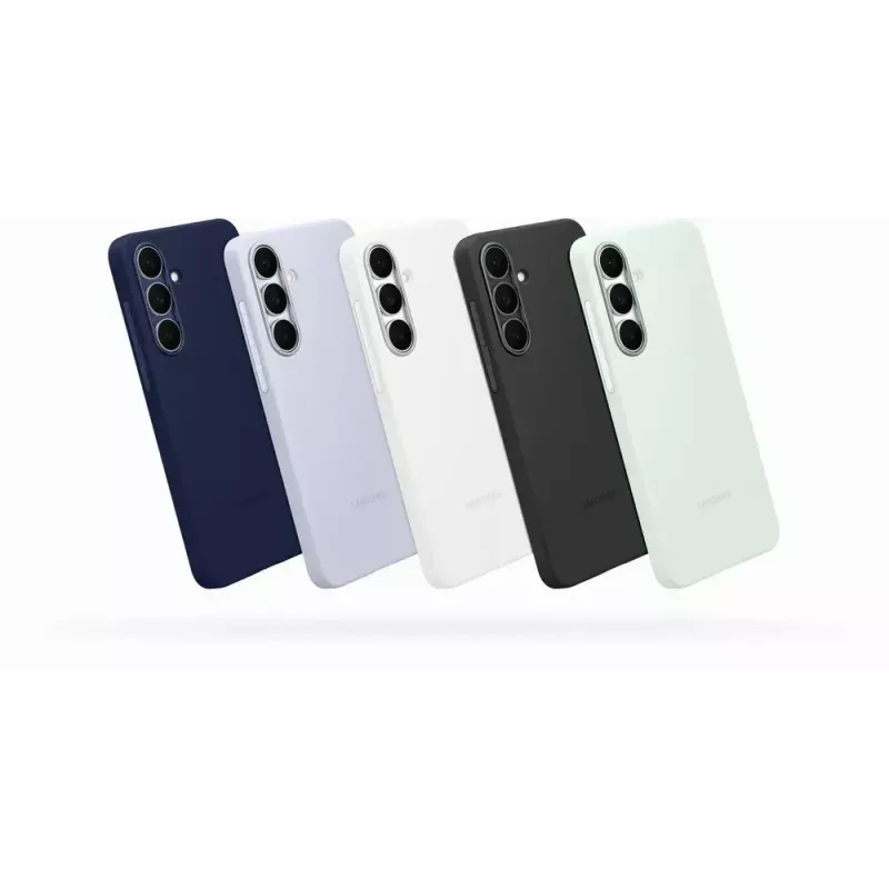 Capa de silicone para Samsung Galaxy S25 FE — azul-claro, para ecrã de 6,7 polegadas, forro interior em microfibra