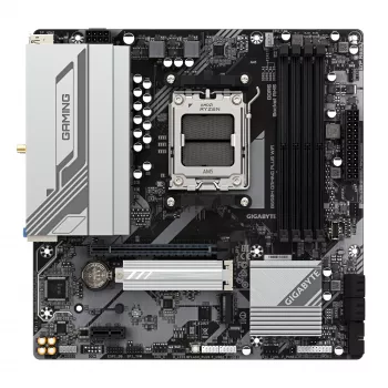 Placa-mãe GIGABYTE B650M GAMING PLUS WIFI - CPUs AMD Ryzen 9000, VRM 5+2+2 fases, até 8000 MHz DDR5, 2x PCIe 4.0 M.2, LAN 2,5 GbE, WIFI 6E, USB 3.2 Gen 1